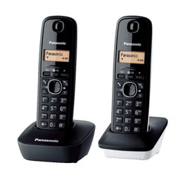 Panasonic KX-TG1612SP1 Pack Duo Teléfono Inalámbrico Negro